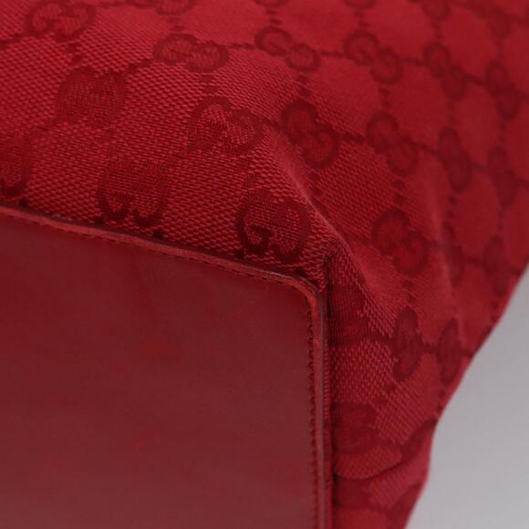 GUCCI GG Canvas Tote Bag Red Gold 002 002 - Picture 13 of 16